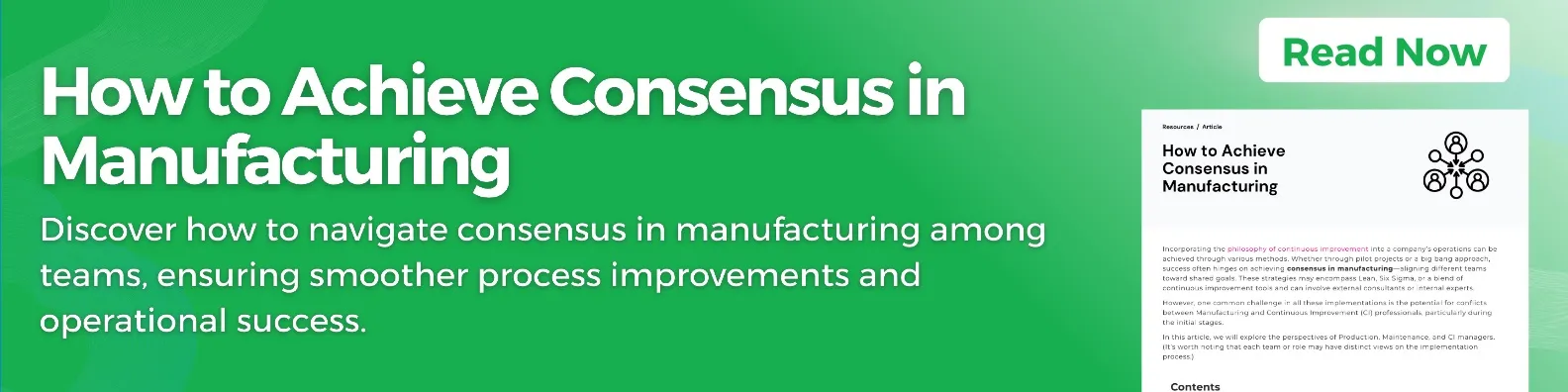 How to Achieve Consensus in Manufacturing blog post
