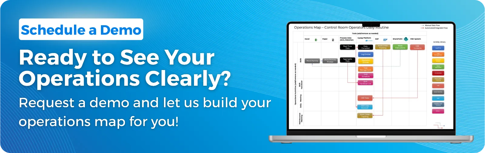 Book a demo and let us create a personalised operations map for you and get started with digitalisation in manufacturing