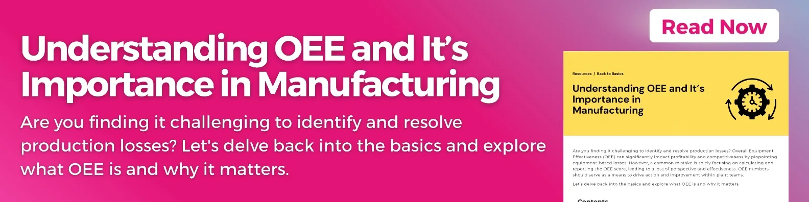Understanding OEE and It’s Importance in Manufacturing article