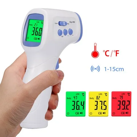 A body thermometer with colours.